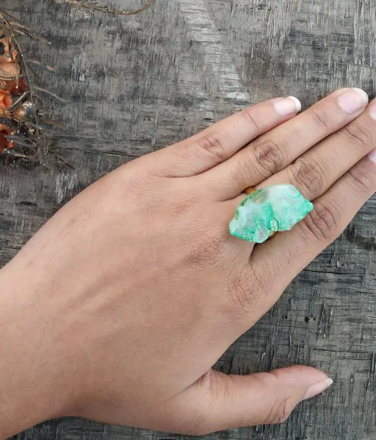 Cocktail Ring - Mint Green