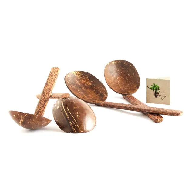 Natural & Handmade Coconut Shell Serving Spoon