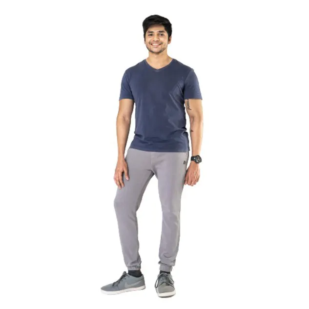 Men's Athleisure Comfort Joggers - Large, Grey
