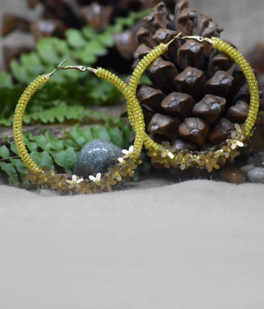 Floral Hoops Golden Yellow