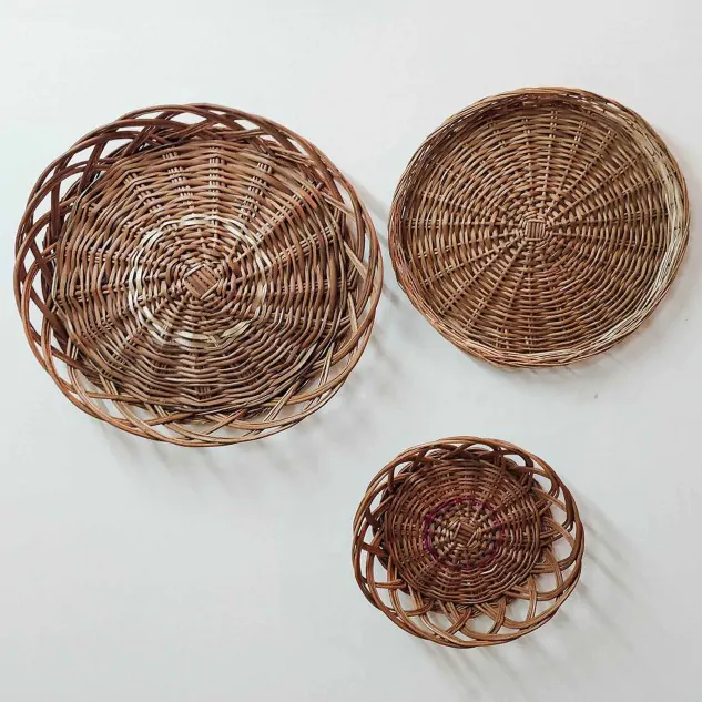 Wicker Wall Basket - Set of 3